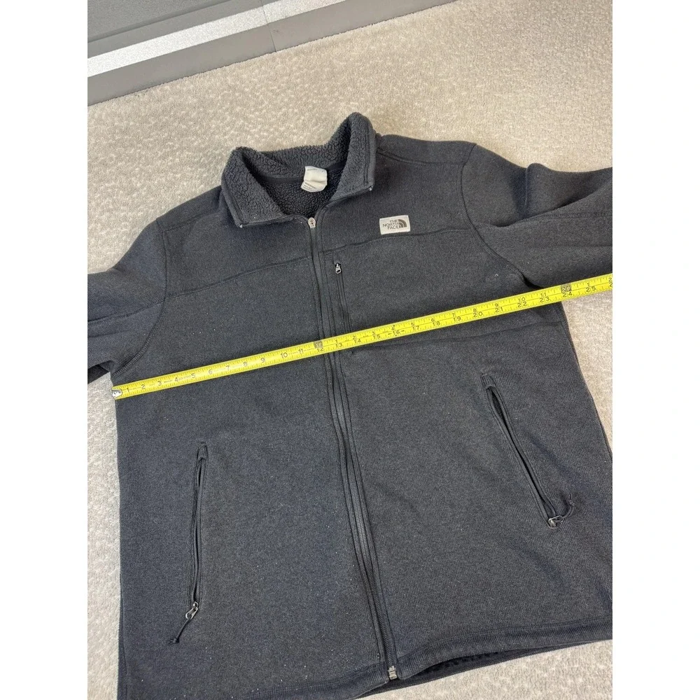 The North Face Fleece Jacket Mens 2XL Black Sherpa‎ Lined Full Zip Pockets